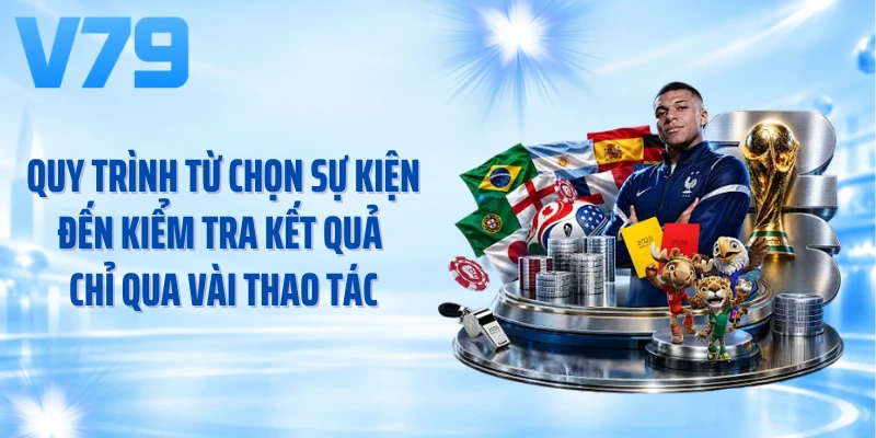 Quy trình từ chọn sự kiện đến kiểm tra kết quả chỉ qua vài thao tác